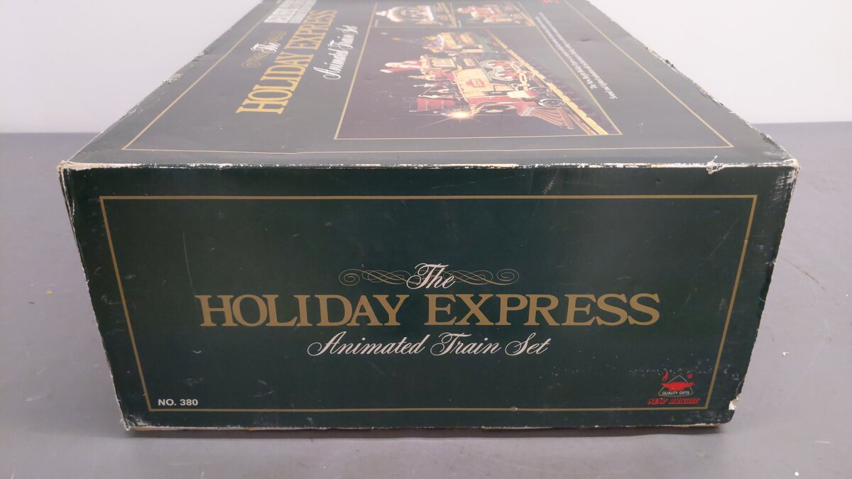 New Bright 380 G Scale Holiday Express Animated Steam Train Set EX/Box