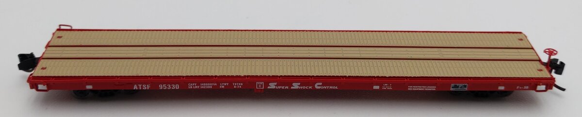 InterMountain 66403-14 N Scale ATSF 60' Flat Car #95330 LN/Box
