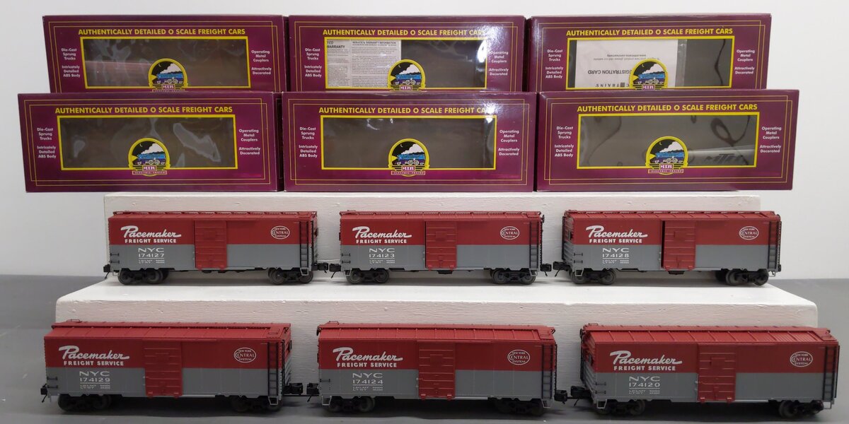 MTH 20-92083 O New York Central 40' ARR 6-Car Box Car Set EX/Box