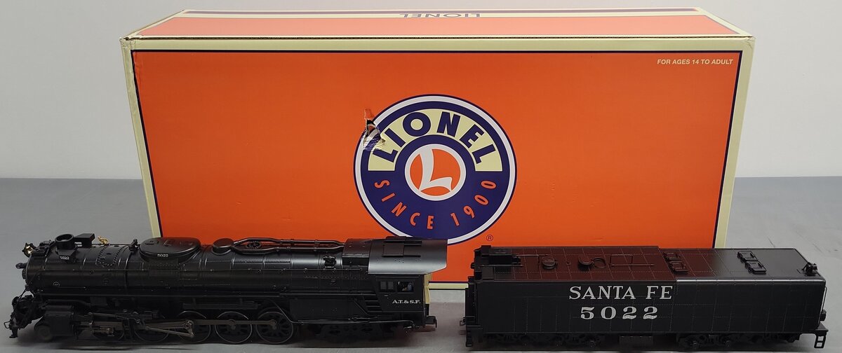 Lionel 2231142 O Gauge Santa Fe Legacy 2-10-4 Steam Locomotive & Tender #5022 EX/Box