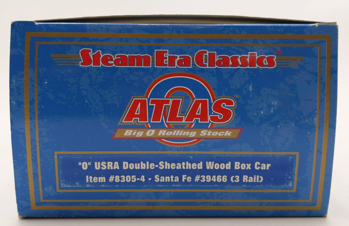 Atlas 8305-4 O Gauge 3-Rail Santa Fe USRA Double-Sheathed Wood Box Car #39466 LN/Box