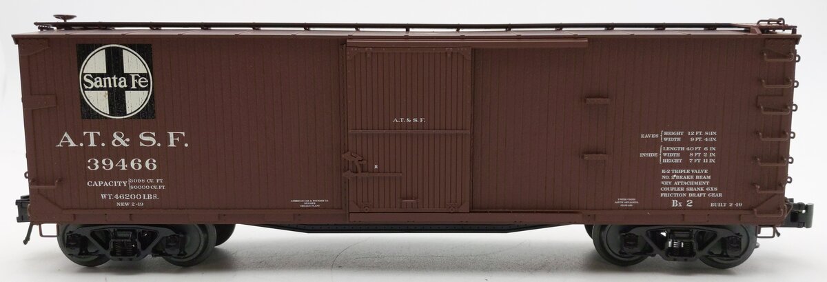 Atlas 8305-4 O Gauge 3-Rail Santa Fe USRA Double-Sheathed Wood Box Car #39466 LN/Box