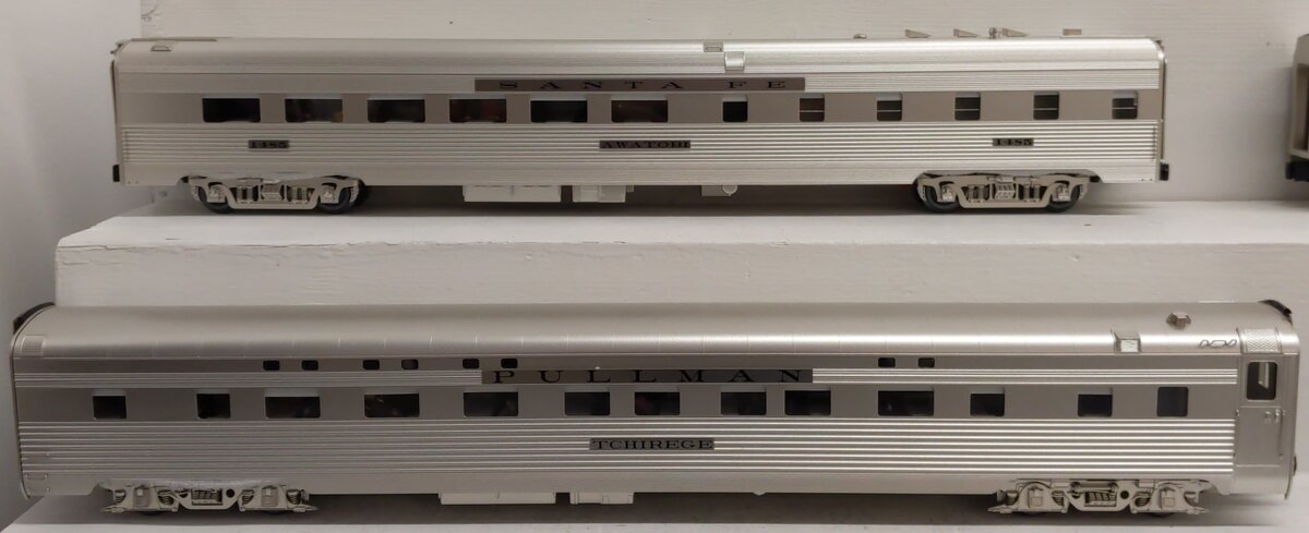 Golden Gate Depot O Santa Fe Super Chief 1938 Aluminum Passenger Set (3 Rail) EX/Box