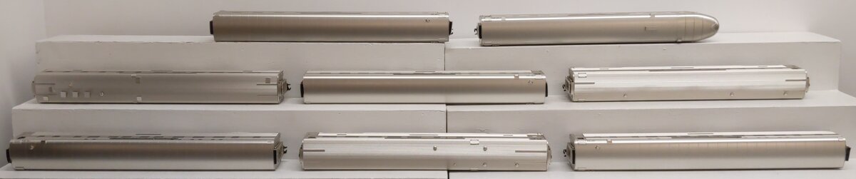 Golden Gate Depot O Santa Fe Super Chief 1938 Aluminum Passenger Set (3 Rail) EX/Box