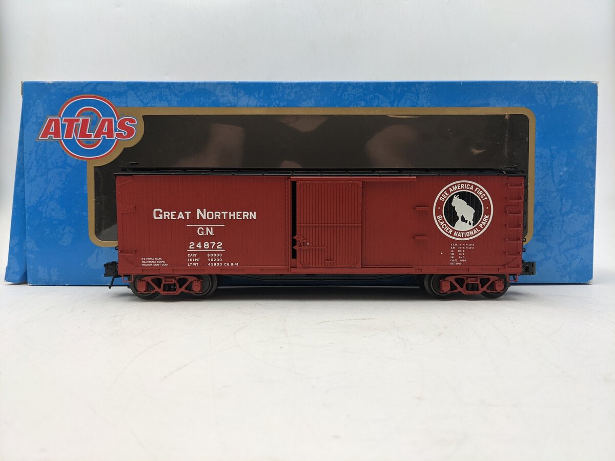 Atlas 8304-4 O Gauge Great Northern Wood Boxcar #24872 EX/Box