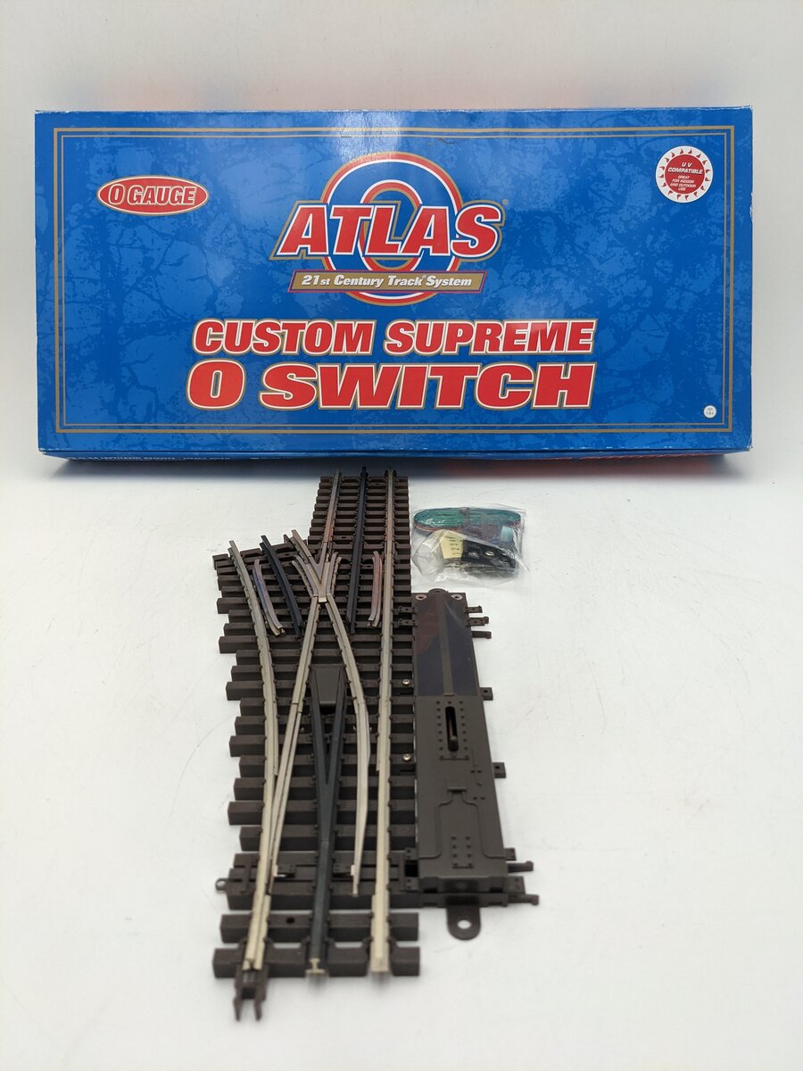 Atlas 6070 O / O54 Gauge Nickel Silver Left Hand Remote Switch Turnout EX/Box