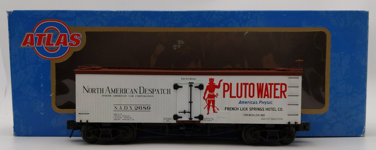 Atlas 8018-2 O Gauge 3-Rail Pluto Water/North American Despatch Reefer Car #2689 LN/Box