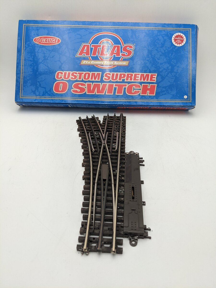 Atlas 6072 O O72 Nickel Silver Left Hand Remote Switch Turnout EX/Box