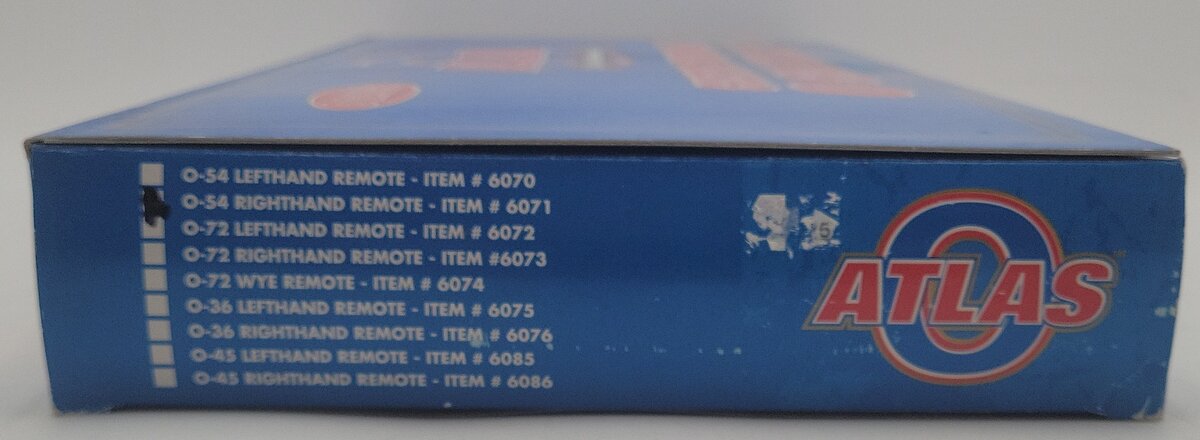 Atlas 6071 O Gauge Nickel Silver O-54 Right Hand Remote Control Switch Turnout LN/Box