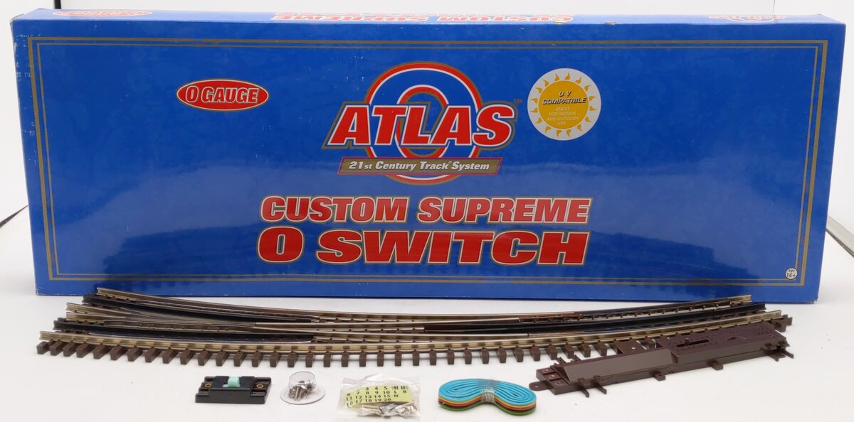Atlas 6078 O/O72/O54 Gauge Nickel Silver Right Hand Remote Switch Turnout EX/Box
