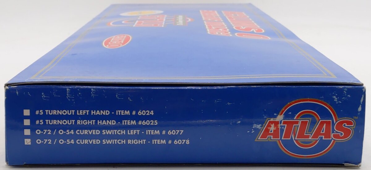Atlas 6078 O/O72/O54 Gauge Nickel Silver Right Hand Remote Switch Turnout EX/Box