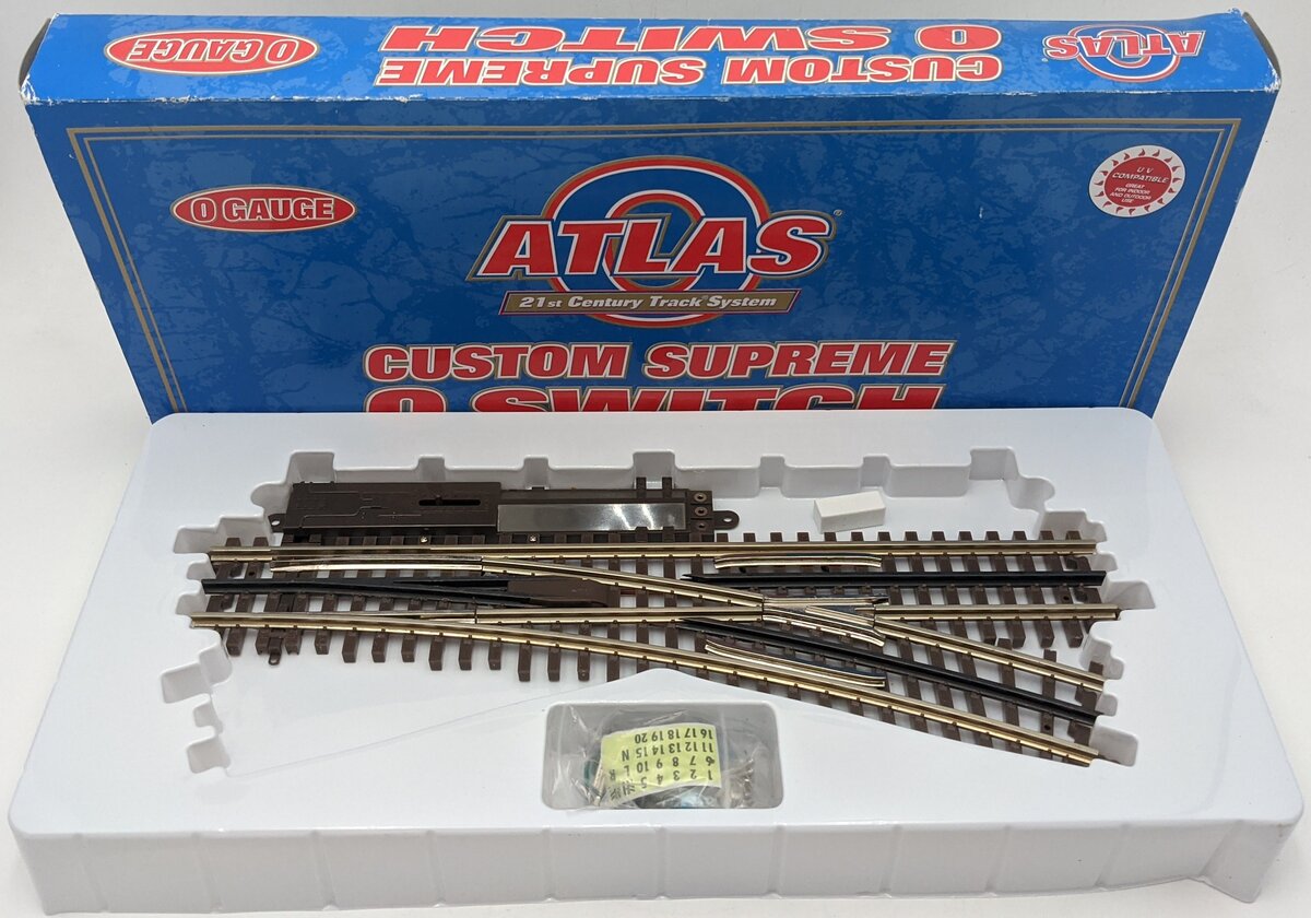 Atlas 6073 O Gauge Nickel Silver O-72 Right Hand Remote Switch Turnout LN/Box