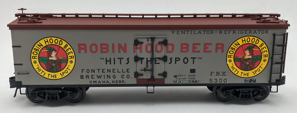 Atlas 8105-1 O Scale Robin Hood Beer 40' Billboard Reefer #5300 (3-Rail) LN/Box