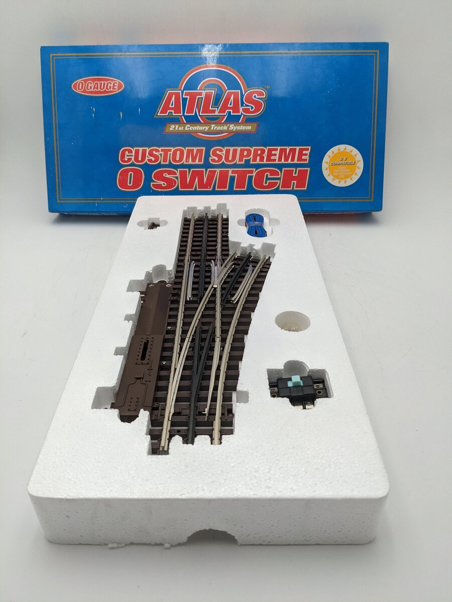 Atlas 6071 O Gauge Nickel Silver O-54 Right Hand Remote Control Switch Turnout EX/Box