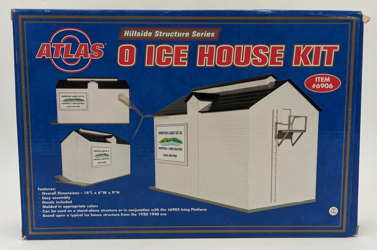 Atlas 6906 O Scale Hillside Structure Series Ice House Kit NIB