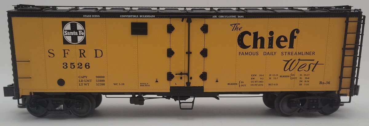 Lionel 1926120 O Gauge Santa Fe Freight Sounds Reefer #3526 EX/Box