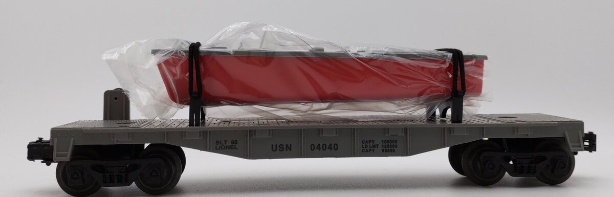 Lionel 6-16939 O Gauge United States Navy Flatcar w/ Boat #04040 LN/Box