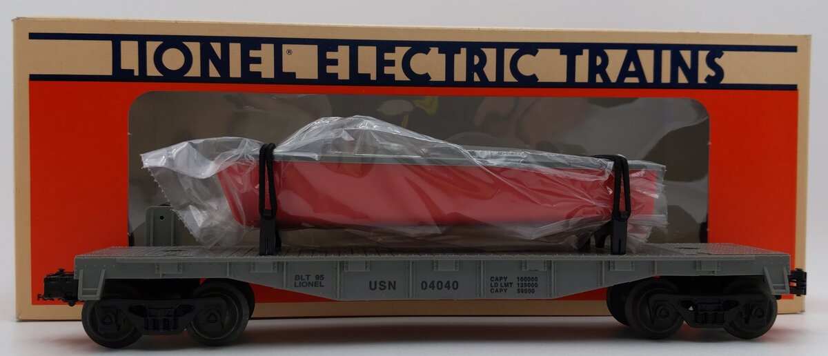 Lionel 6-16939 O Gauge United States Navy Flatcar w/ Boat #04040 LN/Box