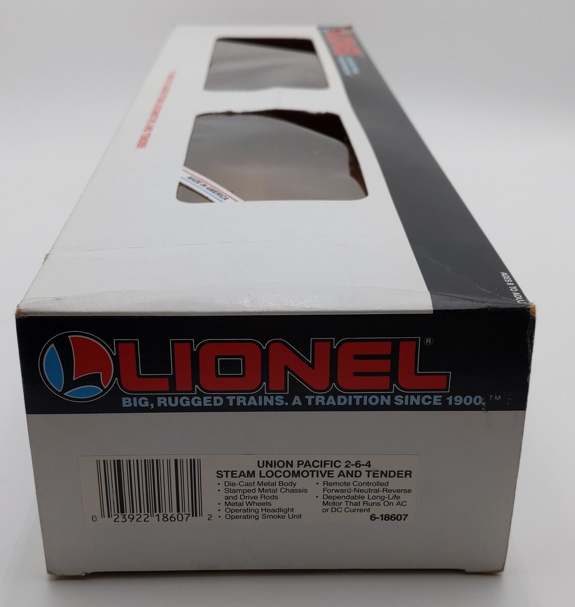 Lionel 6-18607 O Union Pacific 2-6-4 Gray Steam Locomotive &Tender #8607 LN/Box