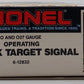Lionel 6-12832 O And O27 Operating Block Target Signal LN/Box
