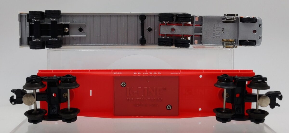 K-Line K-665602 O Gauge Ringling Bros. Flatcar w/ King Tusk Trailer EX/Box