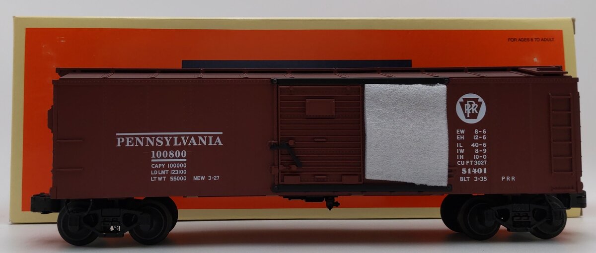 Lionel 6-51401 O Gauge Pennsylvania Boxcar #100800 LN/Box