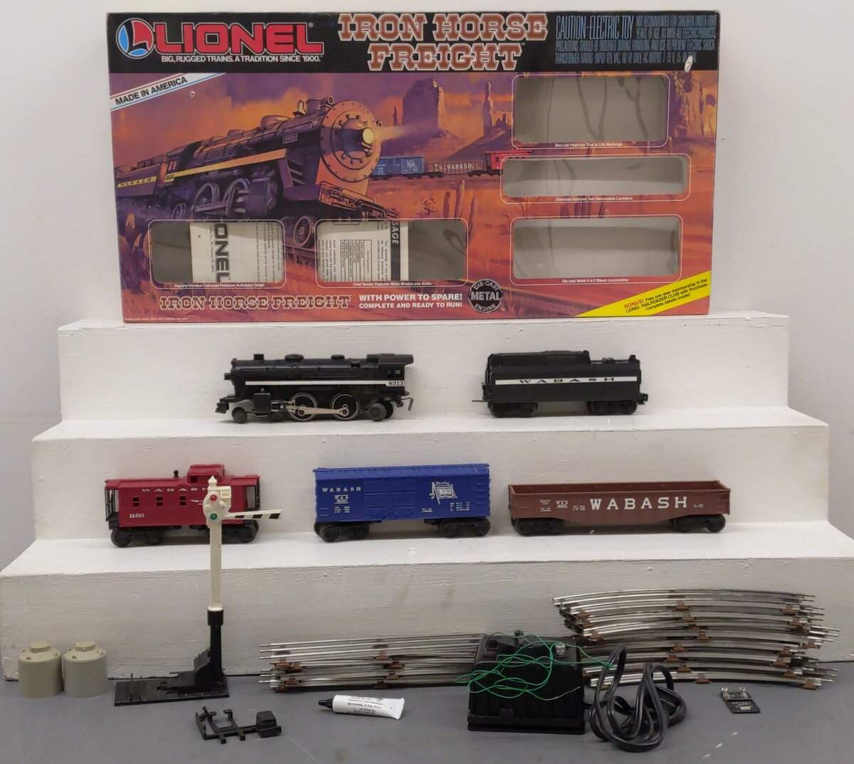 Lionel 6-11703 O Gauge Iron Horse Wabash Steam Freight Train Set EX/Box
