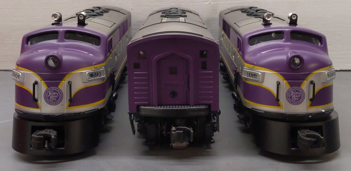 Lionel 6-11903 O Gauge Atlantic Coast Line F3 ABA Diesel Set w/TMCC & RS LN/Box