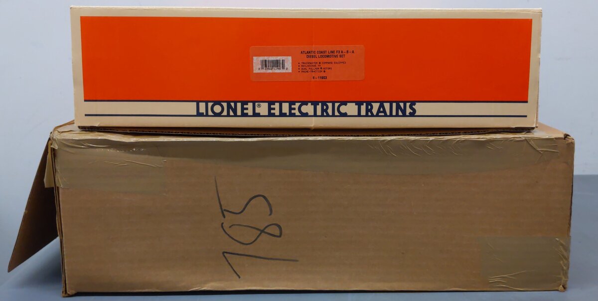 Lionel 6-11903 O Gauge Atlantic Coast Line F3 ABA Diesel Set w/TMCC & RS LN/Box