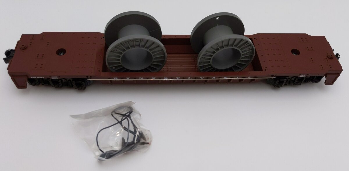 Lionel 6-16983 O Gauge Pennsylvania F-9 Well Car w/Cable Reels #16983 LN/Box