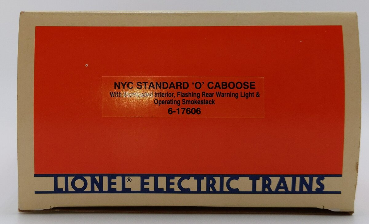 Lionel 6-17606 O Gauge New York Central Illuminated Caboose w/ Smoke LN/Box