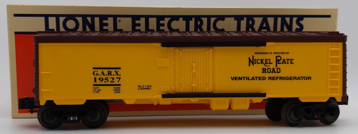 Lionel 6-19527 O Nickel Plate Road Reefer LN/Box