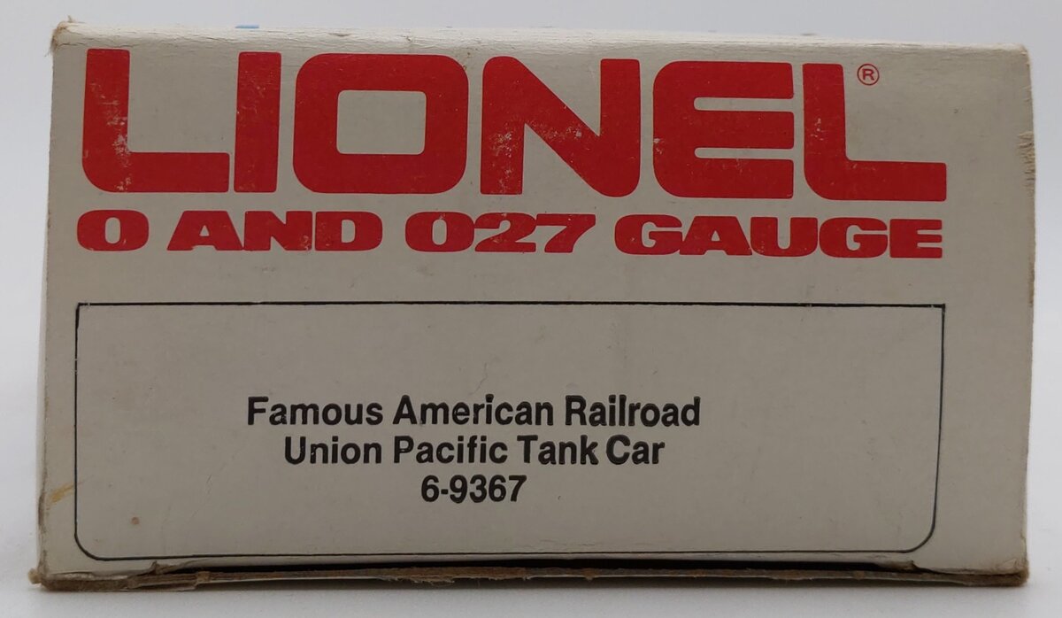 Lionel 6-9367 O Gauge Union Pacific Single Dome Tank Car #9367 EX/Box