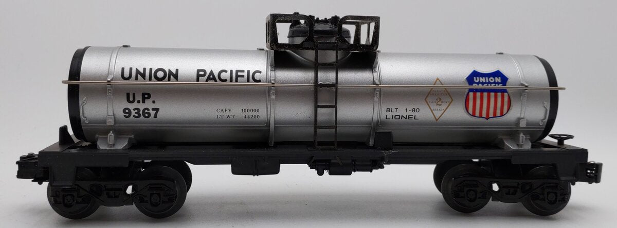 Lionel 6-9367 O Gauge Union Pacific Single Dome Tank Car #9367 EX/Box
