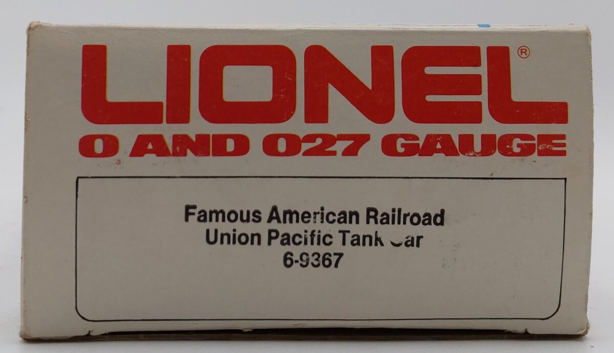 Lionel 6-9367 O Gauge Union Pacific Single Dome Tank Car #9367 EX/Box