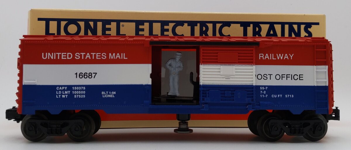 Lionel 6-16687 O Gauge US Mail Operating Post Office Car LN/Box
