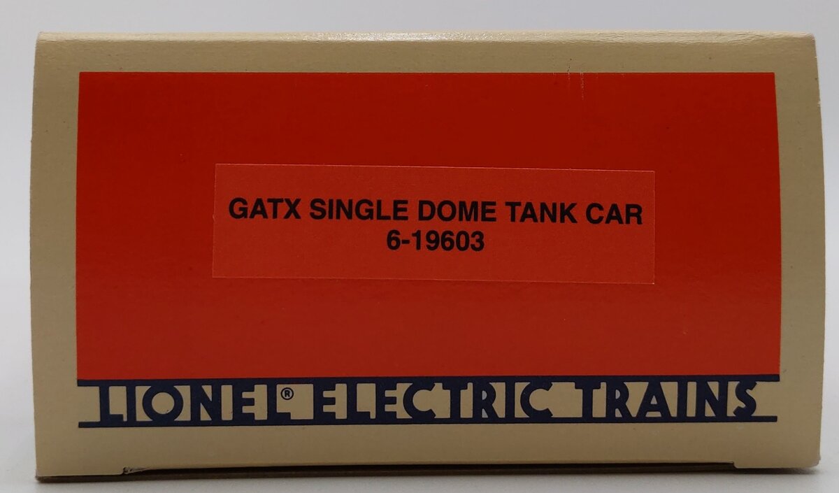 Lionel 6-19603 O Gauge GATX Single Dome Tank Car LN/Box