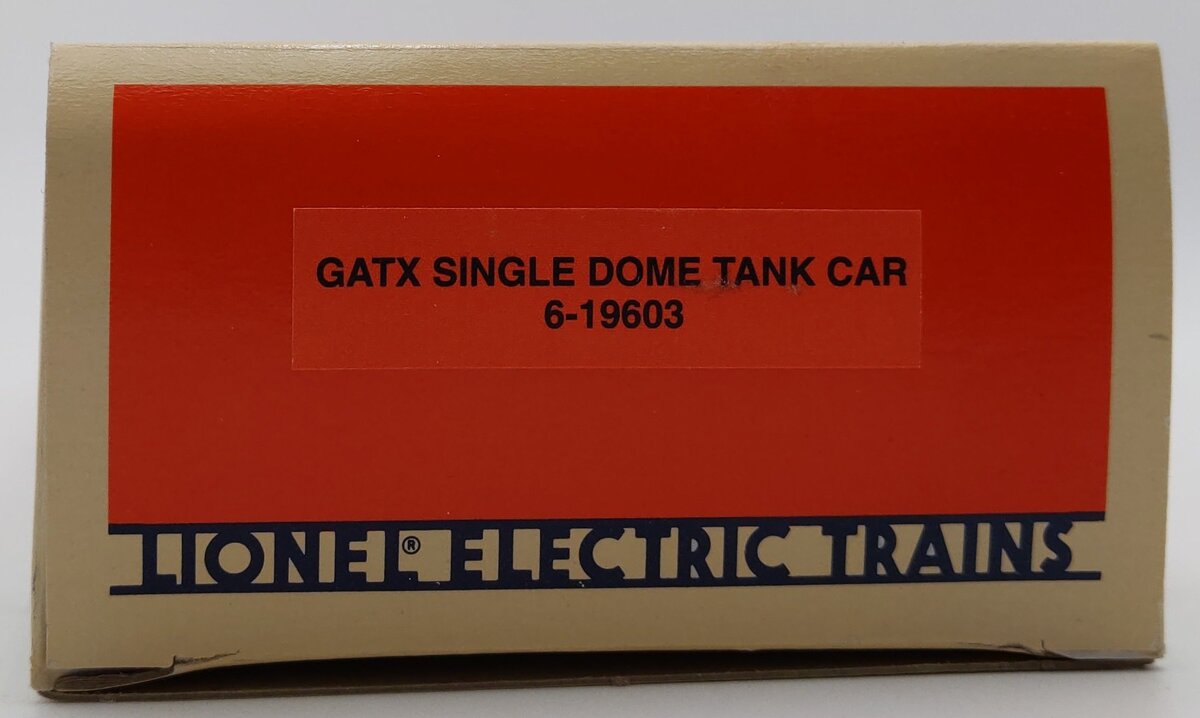 Lionel 6-19603 O Gauge GATX Single Dome Tank Car LN/Box