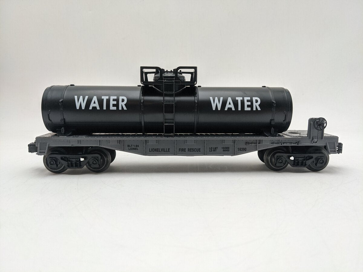 Lionel 6-16390 O Gauge Lionelville Fire Rescue Flatcar w/Water Tank EX/Box