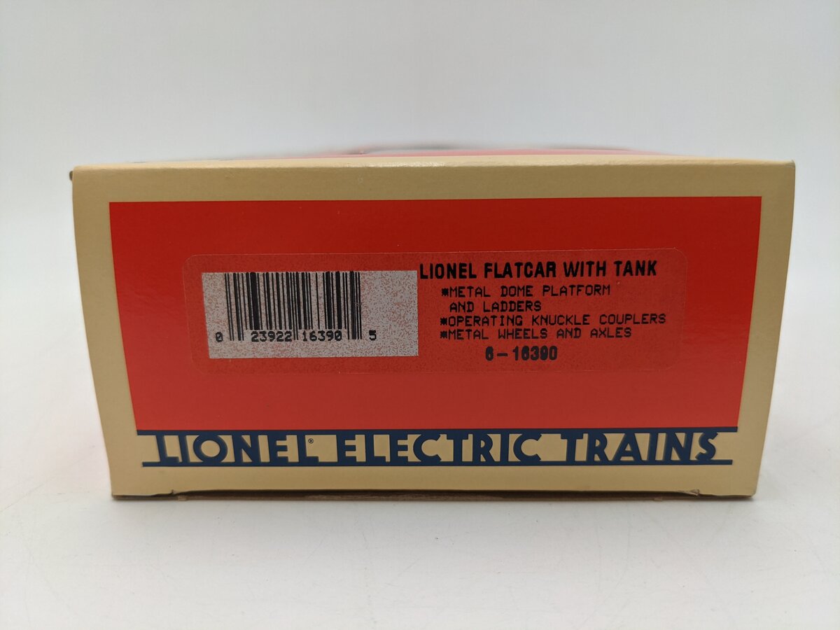 Lionel 6-16390 O Gauge Lionelville Fire Rescue Flatcar w/Water Tank EX/Box