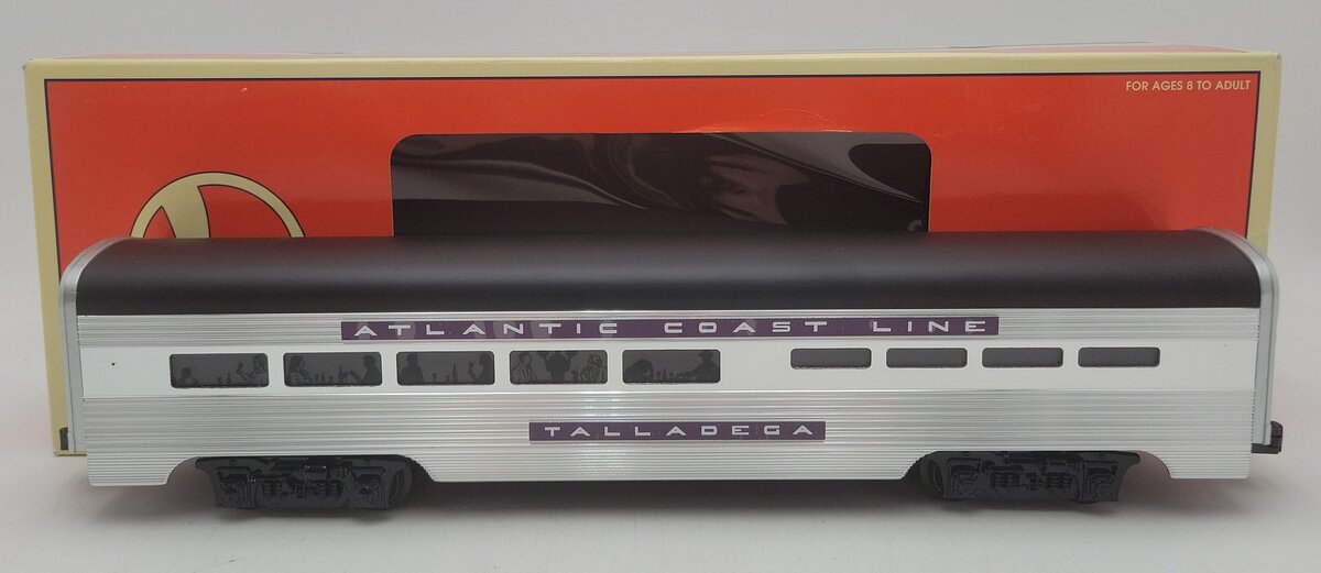 Lionel 6-19156 O Gauge Atlantic Coast Line "Talladega" Aluminum Dining Car EX/Box