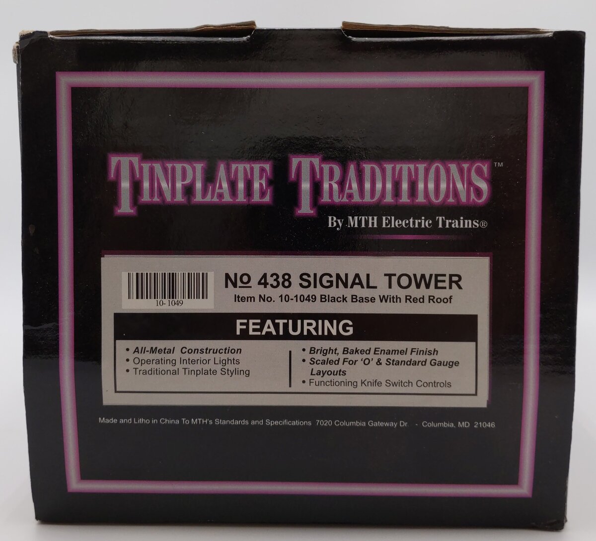 MTH 10-1049 Standard Gauge 438 Tinplate Switch Tower LN/Box