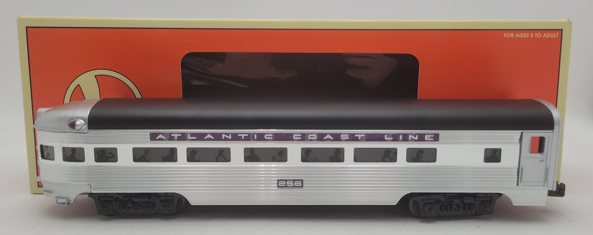 Lionel 6-19158 O Gauge Atlantic Coast Line Aluminum Observation Car #256 EX/Box