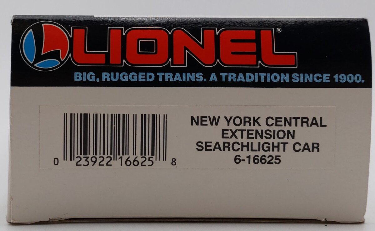 Lionel 6-16625 O Gauge New York Central Extension Searchlight Car LN/Box