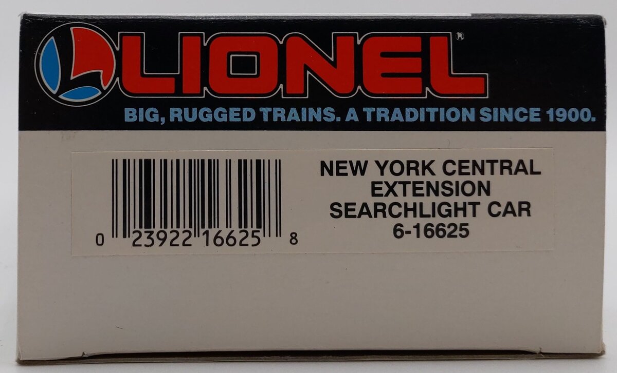 Lionel 6-16625 O Gauge New York Central Extension Searchlight Car LN/Box