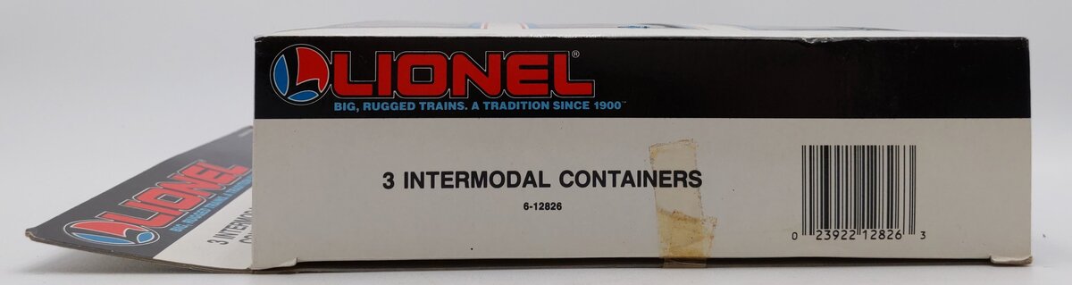 Lionel 6-12826 O CSX/Great Northern/New York Central Intermodal 3-Container Pack LN/Box