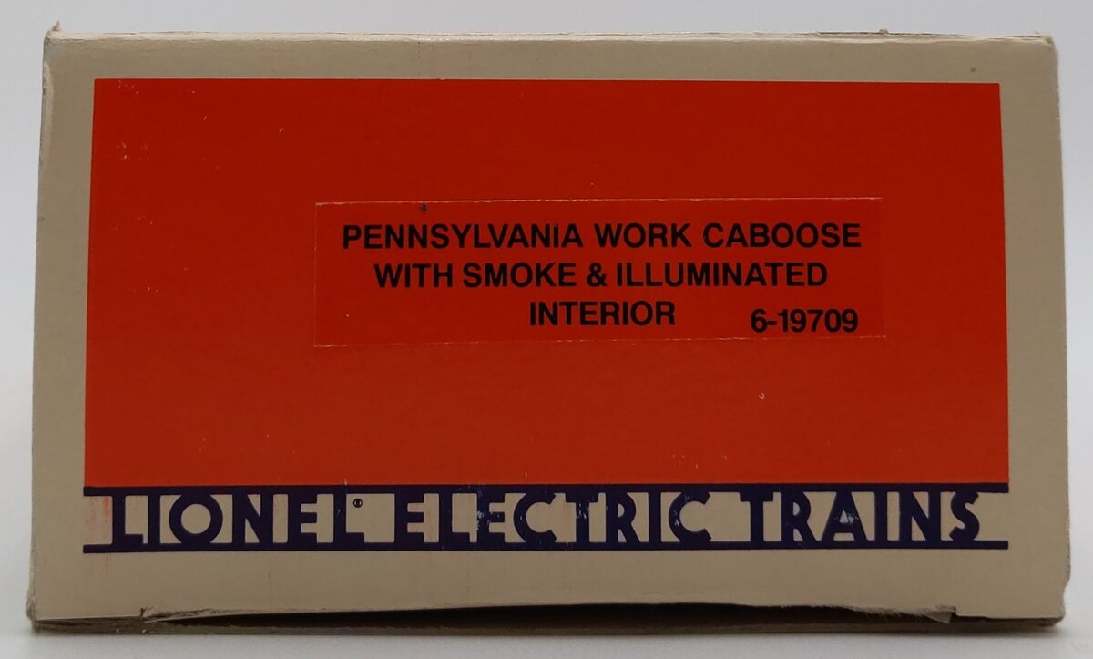 Lionel 6-19709 O Gauge Pennsylvania Illuminated Work Caboose with Smoke #19709 LN/Box