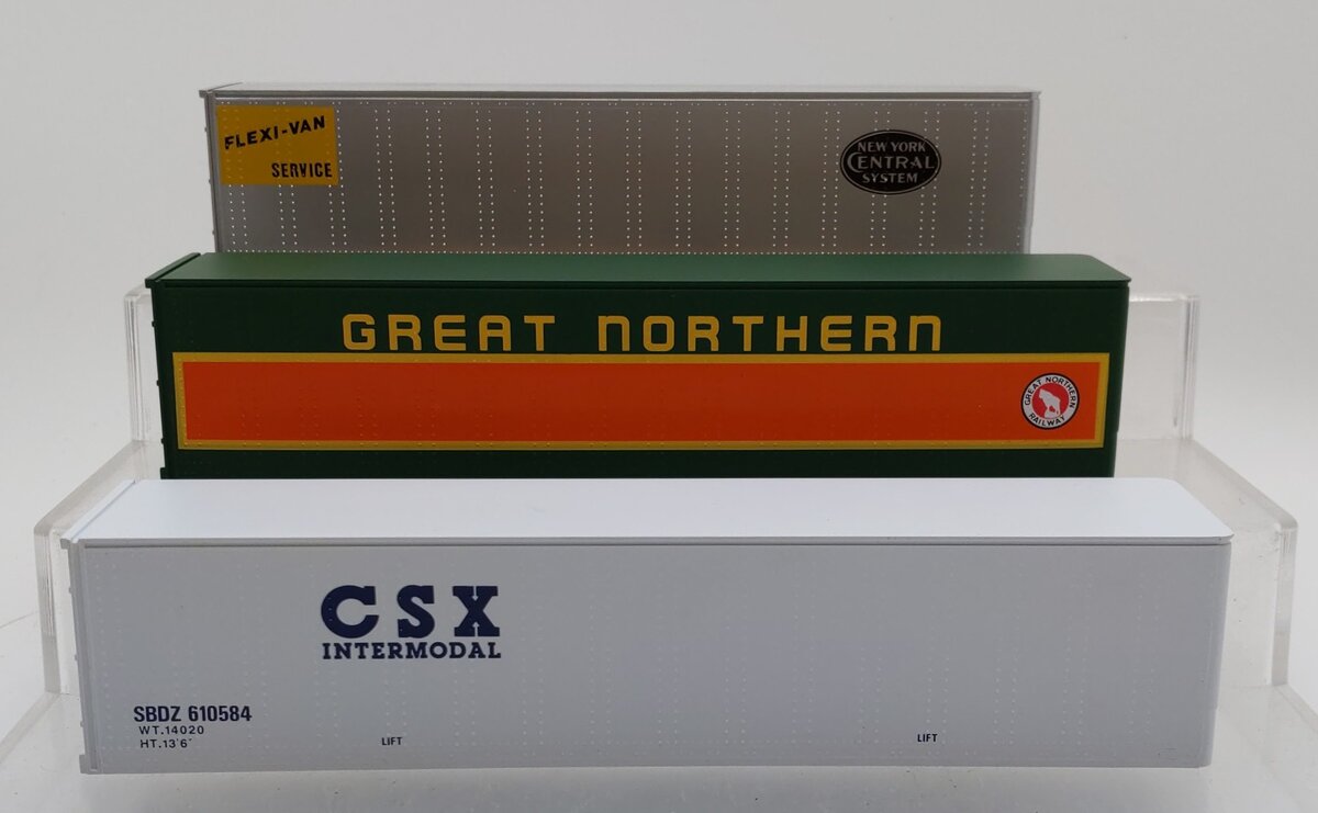 Lionel 6-12826 O CSX/Great Northern/New York Central Intermodal 3-Container Pack LN/Box