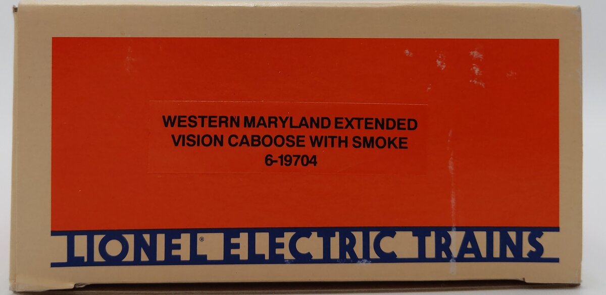 Lionel 6-19704 O Gauge Western Maryland Extended Vision Caboose w/Smoke LN/Box