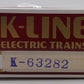 K-Line K63282 O Gauge Shell Single Dome Tank Car LN/Box